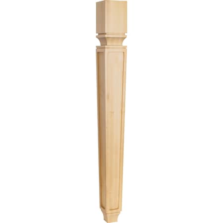 Hardware Resources 3-3/4" Wx3-3/4"Dx35-1/2"H Maple Tapered Square Mission Post P9MP